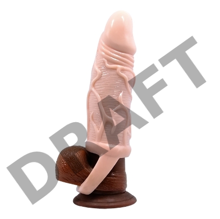 MEN EXTENSION Насадка-удлинитель с подхватыванием мошонки телесный