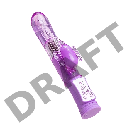 Вибратор с клиторальным стимулятором TOYFA A-Toys High-Tech fantasy, TPE, фиолетовый, 22,4 см