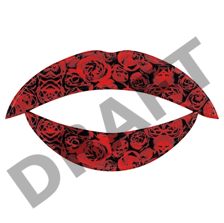 Lip Tattoo Алая роза
