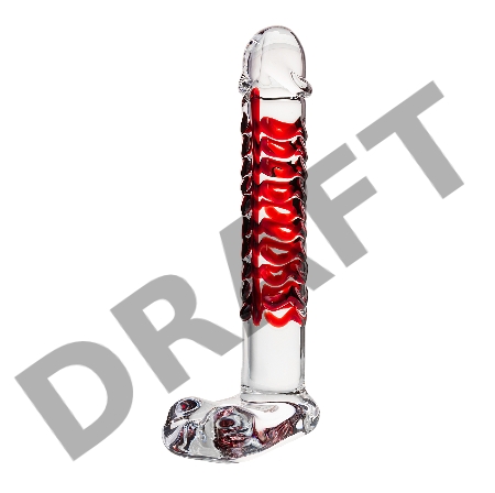 Нереалистичный фаллоимитатор Sexus Glass, стекло, прозрачный, 16 см