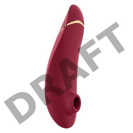 Бордовый клиторальный стимулятор Womanizer Premium 2