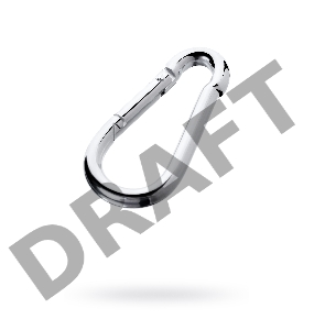 Карабин TOYFA Metal, металл, серебряный, 8 см