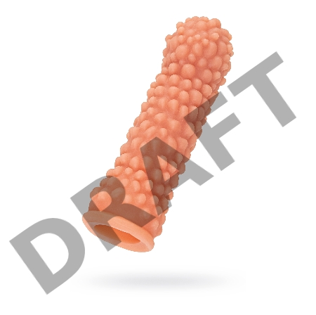 Насадка KOKOS с дополнительной стимуляцией, реалистичная, TPE, телесная, 16.5 см 005