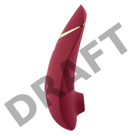 Бордовый клиторальный стимулятор Womanizer Premium 2