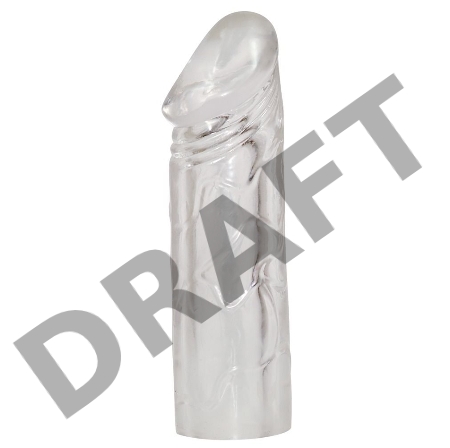 Насадка на член прозрачная, закрытая Mega Dick Sleeve