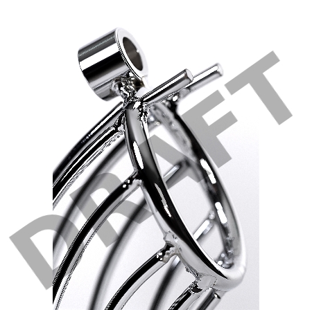 Пояс верности мужской TOYFA Metal, серебряный