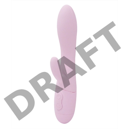 Вибратор с клиторальным отростком Kiara, цвет пастельно розовый (SOLAR collection)