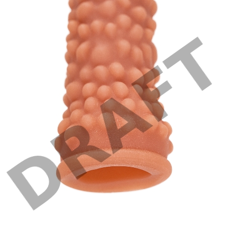 Насадка KOKOS с дополнительной стимуляцией, реалистичная, TPE, телесная, 16.5 см 005