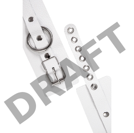 Наручники Pecado BDSM, мягкие с люверсами, натуральная кожа, белые