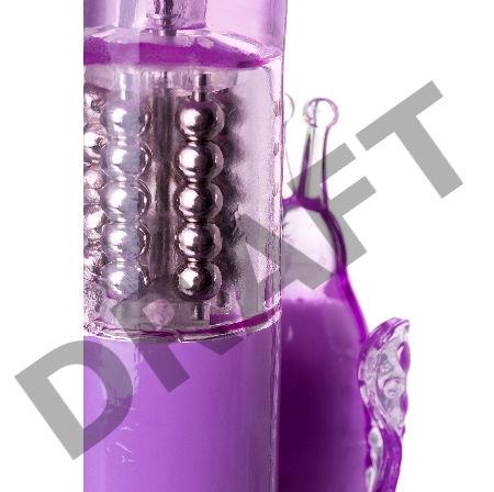 Вибратор с клиторальным стимулятором TOYFA A-Toys High-Tech fantasy, TPE, фиолетовый, 22,4 см