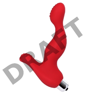 Вибростимулятор простаты Штучки-дрючки, силикон, красный, 12,5 см