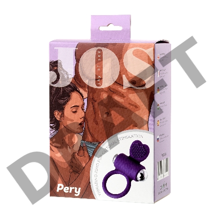 Виброкольцо с ресничками JOS PERY, силикон, фиолетовый, 9 см