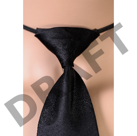 Костюм школьницы Candy Girl Micki (топ, галстук, стринги), черно-синий, XL