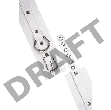 Оковы Pecado BDSM, мягкие с люверсами, натуральная кожа, белые