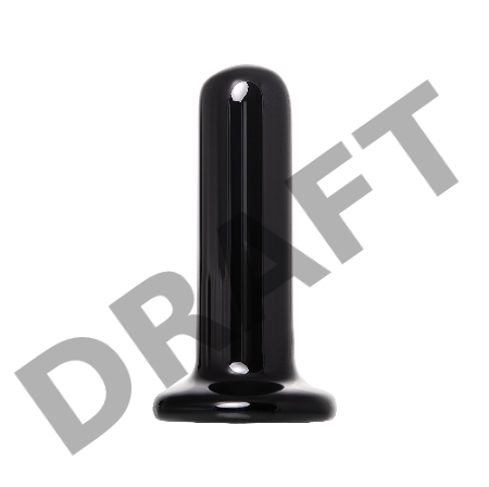 Стеклянный мини-вибратор Sexus Glass, стекло, черный, 10 см