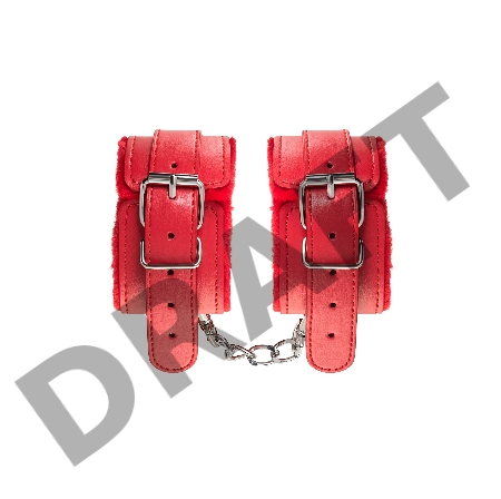 Поножи Anonymo #0155, PU кожа, красные, 27 см