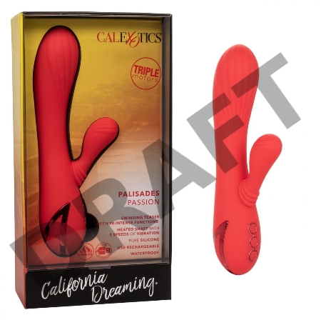Красный вибромассажер-кролик Palisades Passion