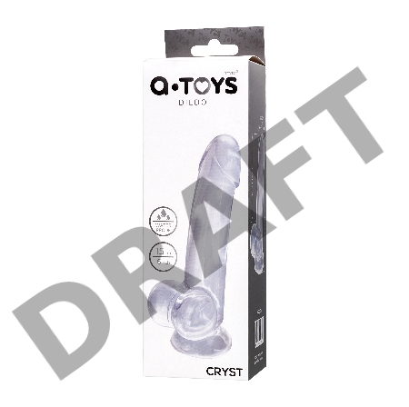 Реалистичный фаллоимитатор A-Toys by TOYFA Cryst, TPE, прозрачный, 15 см