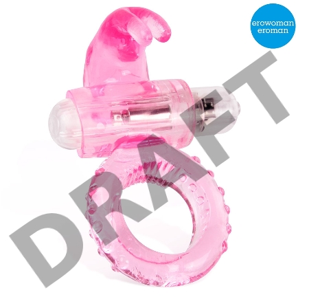 Розовое эрекционное виброкольцо Rabbit Cockring
