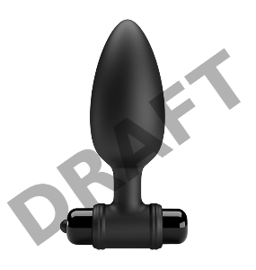 Анальная пробка с вибропулей, черная