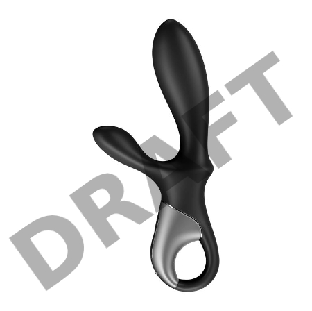 Черный анальный вибратор Heat Climax+ с функцией нагрева - 20,6 см.