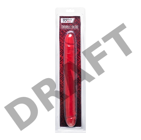 Двусторонний фаллоимитатор Black & Red by TOYFA, ПВХ, красный, 31 см