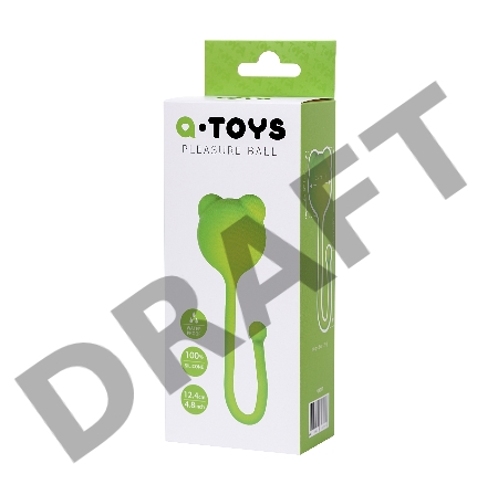 Вагинальный шарик A-Toys by TOYFA Tigo, силикон, зеленый, 12,4 см Ø 2,7 см