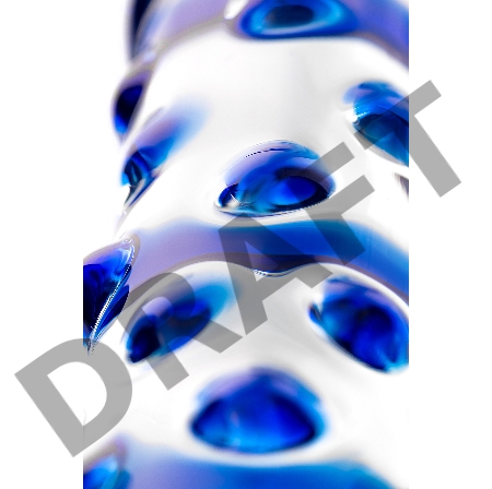 Двусторонний фаллоимитатор Sexus Glass, стекло, прозрачный, 22 см