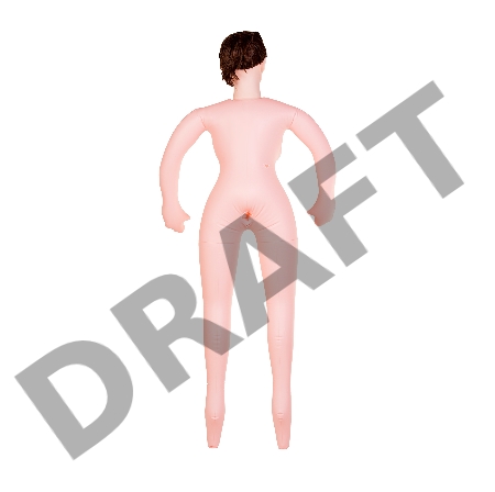 Кукла надувная Gabriella с реалистичной головой, брюнетка, TOYFA Dolls-X, с тремя отверстиями,  кибе