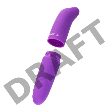 Вибратор Штучки-Дрючки, ABC-пластик, фиолетовый, 12 см