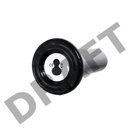 Стеклянный мини-вибратор Sexus Glass, стекло, черный, 10 см