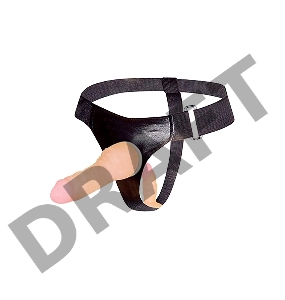 Страпон с вагинальной пробкой - 16,5 см.