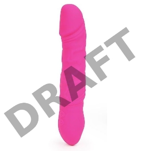 Ярко-розовый вибратор-ротатор KING - 22,6 см.