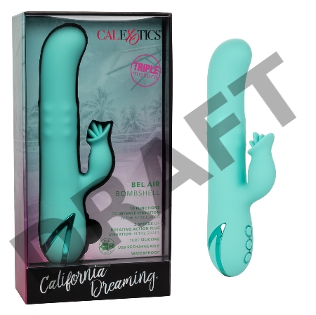 Мятный вибромассажер-кролик Bel Air Bombshell