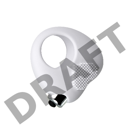 Виброкольцо для продления полового акта JOS MOYS, силикон, белое, 6,7 см