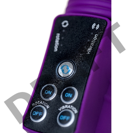 Вибратор Штучки-дрючки с клиторальным стимулятором, TPR, фиолетовый, 23 см