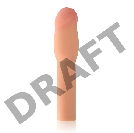 Телесная насадка для увеличения члена - 20 см.