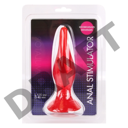 Красная анальная втулка - 15 см.