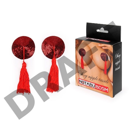 Красные круглые пэстисы с кисточками