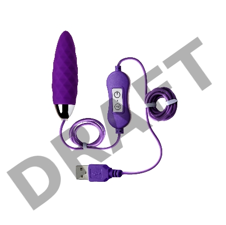 Виброяйцо с пультом управления TOYFA  A-Toys Cony, силикон, фиолетовый, 7,6 см