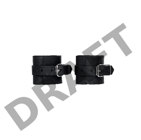 Наручники однослойные Pecado BDSM, натуральная кожа, черные