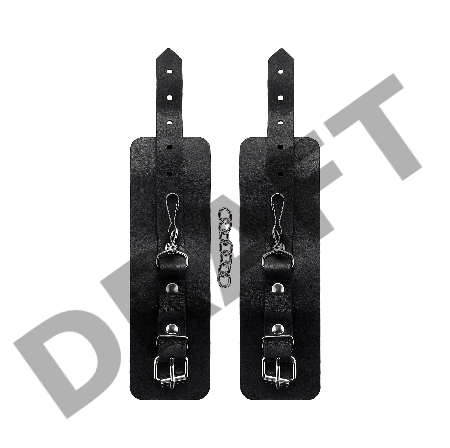 Наручники однослойные Pecado BDSM, натуральная кожа, черные