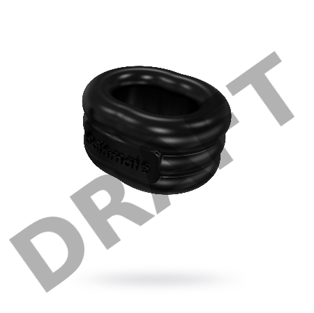 Виброкольцо на пенис Bathmate Stretch, elastomex, черный, Ø5 см