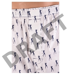 Мужские хлопковые трусы-шорты HUSTLER  белые и с танцовщицами, S