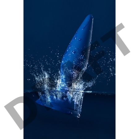 Анальная вибровтулка O'Play Unico с пультом ДУ, силикон, синий, 13,5 см.