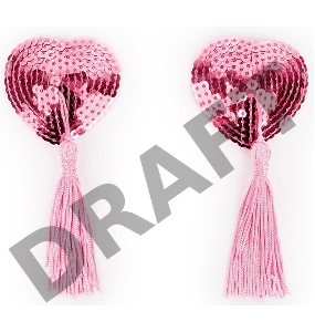 Розовые пэстисы-сердечки с кисточками