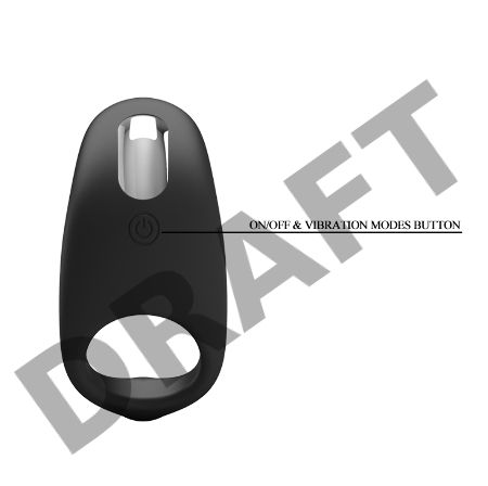 Перезаряжаемое эрекционное виброкольцо с клиторальным стимулятором PrettyLove Gemma