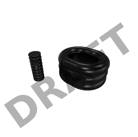 Виброкольцо на пенис Bathmate Stretch, elastomex, черный, Ø5 см