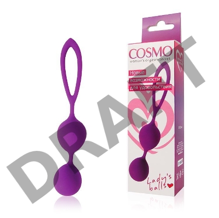Фиолетовые двойные вагинальные шарики Cosmo