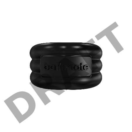 Виброкольцо на пенис Bathmate Stretch, elastomex, черный, Ø5 см